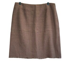 Women’s Vintage Harolds Wool Pink and Beige Midi Skirt. Size 10